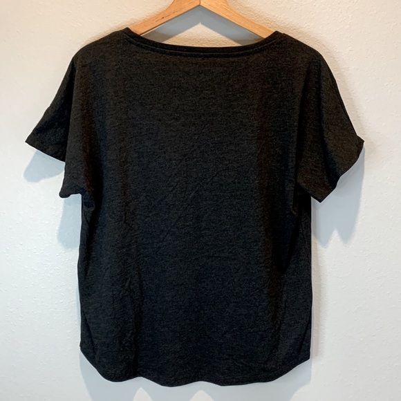 Bee Attitudes Bee Kind Heather Black Scoop Neck T-Shirt Size Large NWOT - Picture 4 of 4